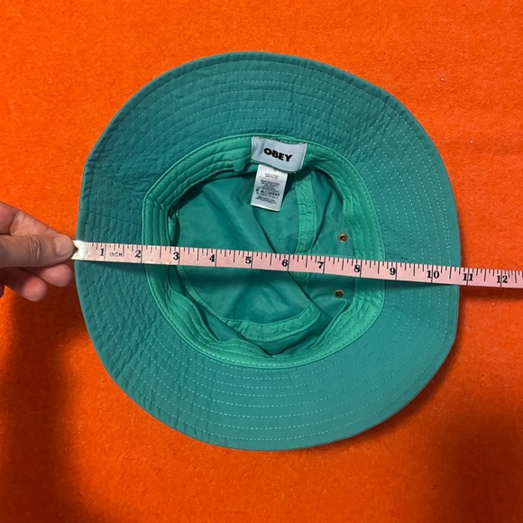 Obey unisex turquoise green logo camper bucket hat NWT - Picture 8 of 9